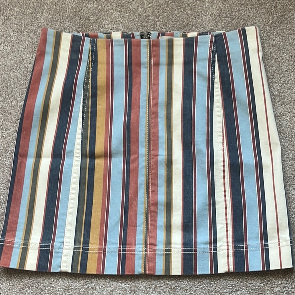 Jolt Blue and White Mini Pencil Skirt Casual